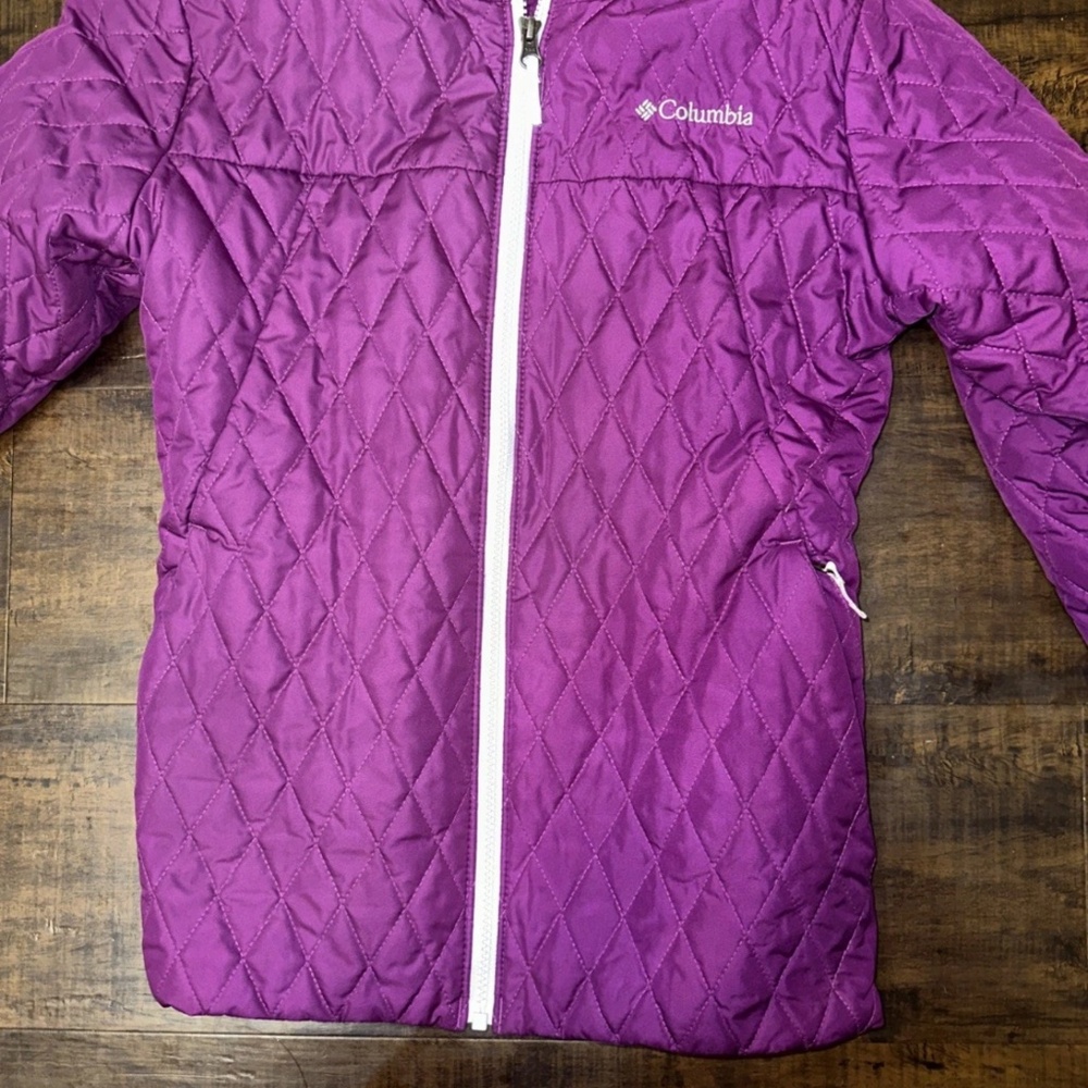 Columbia Girls Full Zip Quilted Fleece Coat